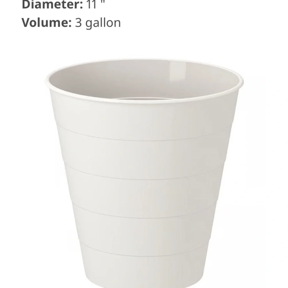 Basic & Sturdy White Waste Bin from IKEA